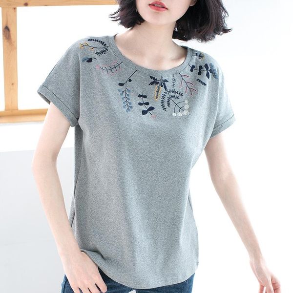 women's t-shirt 2021 summer t shirt fashion loose short sleeve tees floral embroidery basic plus size tshirt 4xl, White
women's t-shirt 2021 summer t shirt fashion loose short sleeve tees floral embroidery basic plus size tshirt 4xl, White