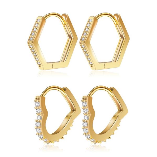 hoop & huggie wesparking emo copper geometric heart shape with zircon earrings set for women 2022 fashion jewelry, Golden;silver
hoop & huggie wesparking emo copper geometric heart shape with zircon earrings set for women 2022 fashion jewelry, Golden;silver