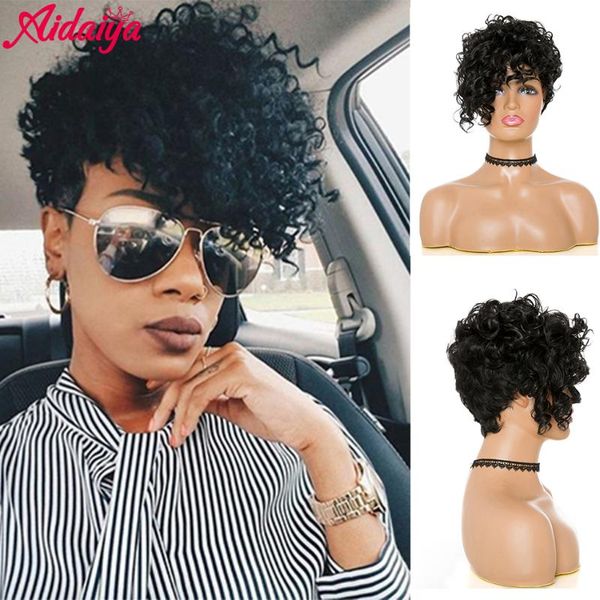synthetic wigs aidaiya short kinky curly wig afro american for black women heat resistant with bang
synthetic wigs aidaiya short kinky curly wig afro american for black women heat resistant with bang