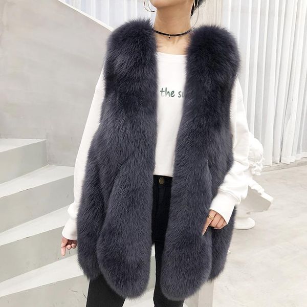 women's fur & faux real vest brand 2021 spring autumn jacket women female big natural long parka sleeveless luxury coat fashion, Black
women's fur & faux real vest brand 2021 spring autumn jacket women female big natural long parka sleeveless luxury coat fashion, Black