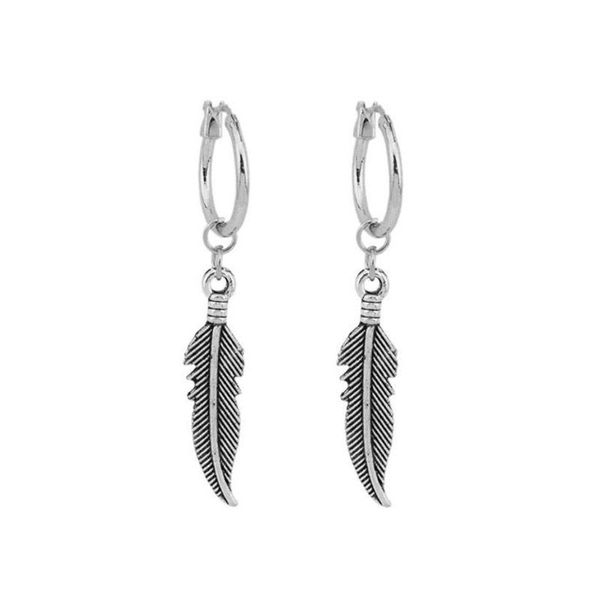 dangle & chandelier titanium steel vintage feather leaves pendant drop hoop earrings korean jewelry, Silver
dangle & chandelier titanium steel vintage feather leaves pendant drop hoop earrings korean jewelry, Silver