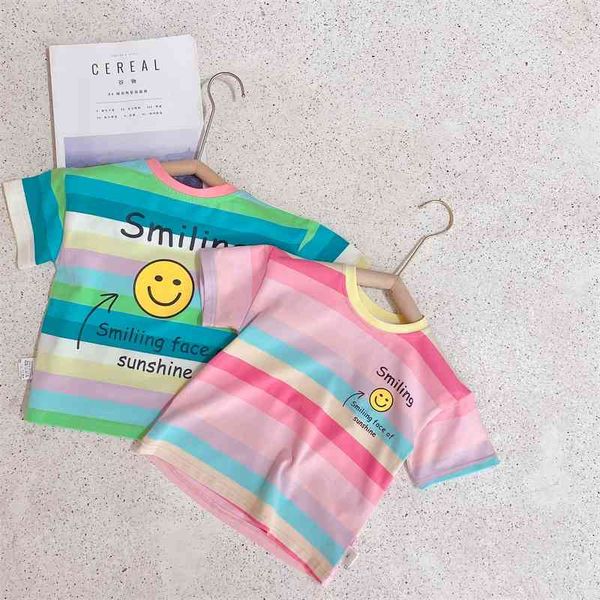 summer arrival girls fashion rainbow dress kids cartoon clothes 210528, Blue 
summer arrival girls fashion rainbow dress kids cartoon clothes 210528, Blue