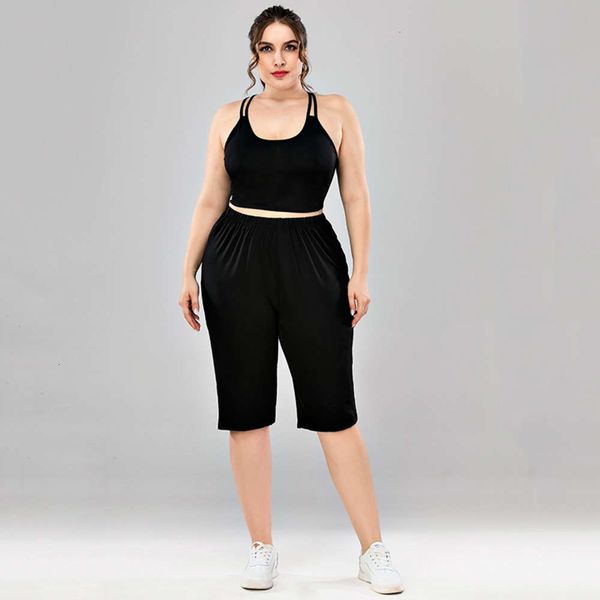 2021new solid color back cross vest open waist slim pants large sports yoga suit, Gray
2021new solid color back cross vest open waist slim pants large sports yoga suit, Gray