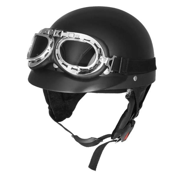 retro mablack motorcycle half face helmet biker scooter with sun visor uv goggles cafe racer, Blue;gray
retro mablack motorcycle half face helmet biker scooter with sun visor uv goggles cafe racer, Blue;gray