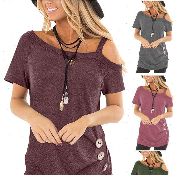 off shoulder women t shirts summer 2021 short sleeve skew collar irregular long shirt button plus size women clothing, White
off shoulder women t shirts summer 2021 short sleeve skew collar irregular long shirt button plus size women clothing, White