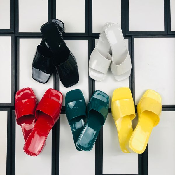 women jelly sandals high heels slippers slides fashion beach thick bottom slipper platform alphabet lady sandal rubber slide with box, Black
women jelly sandals high heels slippers slides fashion beach thick bottom slipper platform alphabet lady sandal rubber slide with box, Black