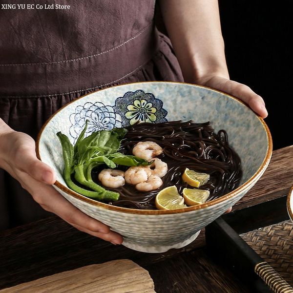 bowls japanese style creative ceramic large bowl 7 inch soup household salad tableware retro restaurant supplies