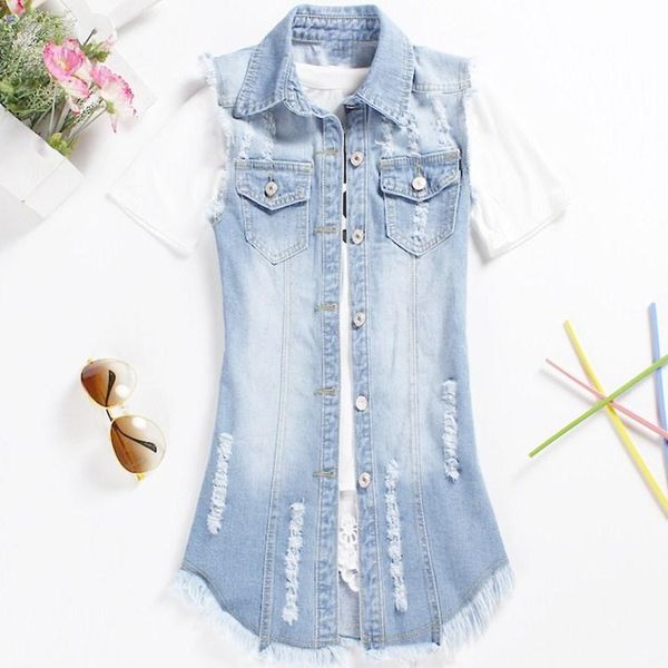 women's vests denim jacket 2021 spring sleeveless worn cardigan casual single-breasted casacos jackets women jaquetas 3xl, Black;white
women's vests denim jacket 2021 spring sleeveless worn cardigan casual single-breasted casacos jackets women jaquetas 3xl, Black;white