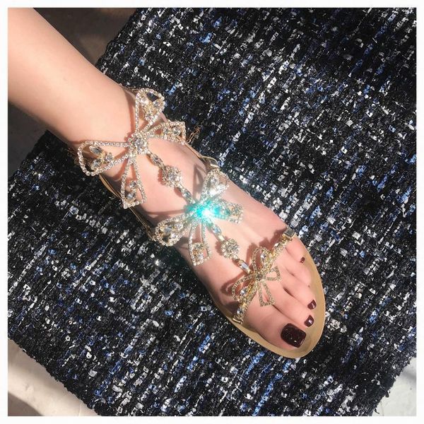 sandals wind 2021 summer light gold rhinestone female fairy crystal buckle flat bottom, Black
sandals wind 2021 summer light gold rhinestone female fairy crystal buckle flat bottom, Black