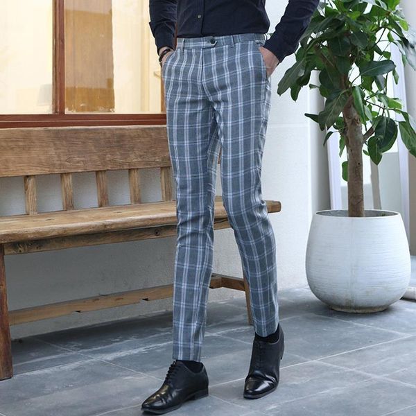 spring new korean plaid streetwear trousers business casual slim fit fashion suit pants jogging brand clothing for male, Black
spring new korean plaid streetwear trousers business casual slim fit fashion suit pants jogging brand clothing for male, Black