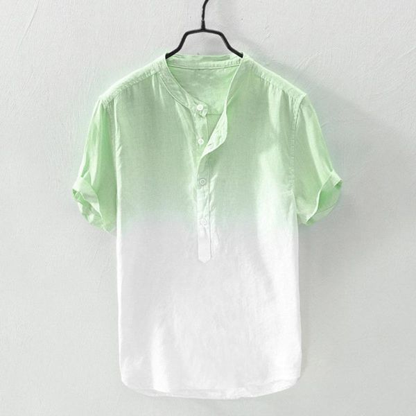 men's casual shirts summer cool and thin gradient cotton breathable collar hanging dyed shirt for men clothing camisas de hombre, White;black
men's casual shirts summer cool and thin gradient cotton breathable collar hanging dyed shirt for men clothing camisas de hombre, White;black