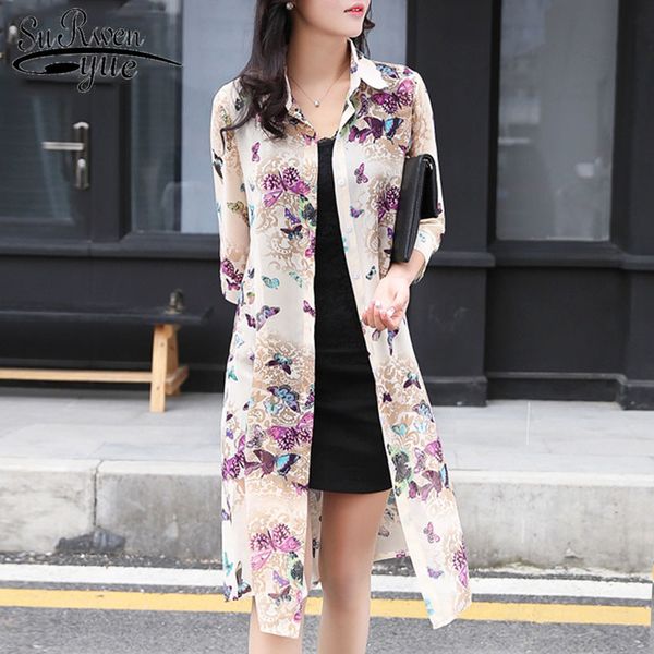 summer sun protection women long blouses super thin floral chiffon cardigan half sleeve loose flower print blouse shirts 21302, White
summer sun protection women long blouses super thin floral chiffon cardigan half sleeve loose flower print blouse shirts 21302, White