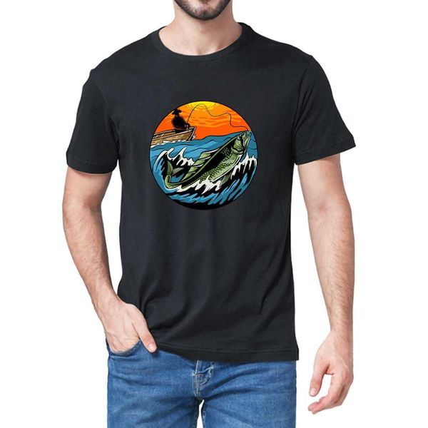 men's t-shirts 100% cotton sunset fishing fisherman t-shirt gift for dad funny summer novelty casual streetwear tee, White;black
men's t-shirts 100% cotton sunset fishing fisherman t-shirt gift for dad funny summer novelty casual streetwear tee, White;black