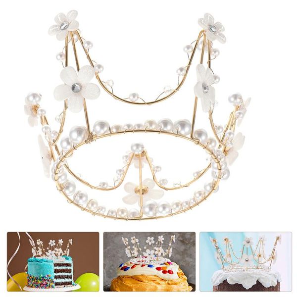 1pc birthday party pearl crown decor cake ornament delicate bride hair accessory
1pc birthday party pearl crown decor cake ornament delicate bride hair accessory