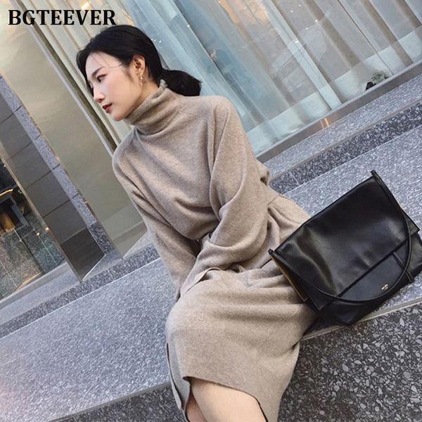 casual dresses women sweater dress turtleneck full sleeve sashes knitted vestidos mid-length loose female knit 2021 autumn winter, Black;gray
casual dresses women sweater dress turtleneck full sleeve sashes knitted vestidos mid-length loose female knit 2021 autumn winter, Black;gray