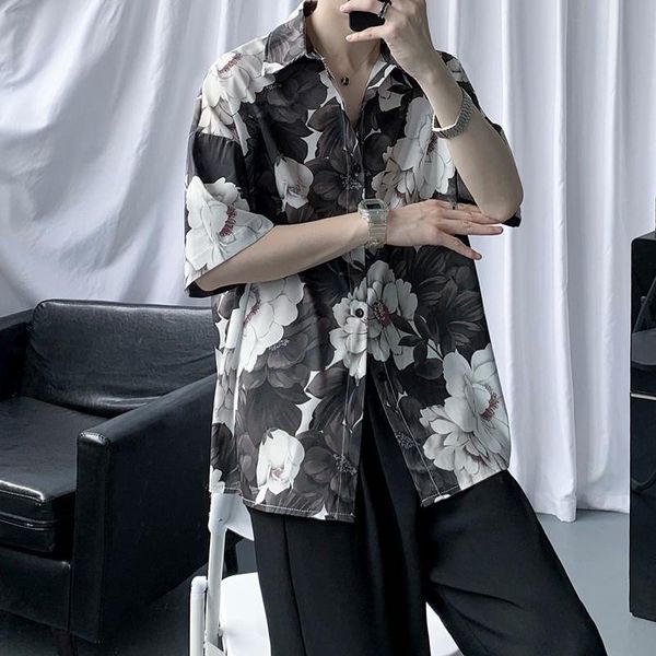 men's casual shirts summer flower fashion printed men korean loose short-sleeved mens hawaiian -2xl, White;black
men's casual shirts summer flower fashion printed men korean loose short-sleeved mens hawaiian -2xl, White;black
