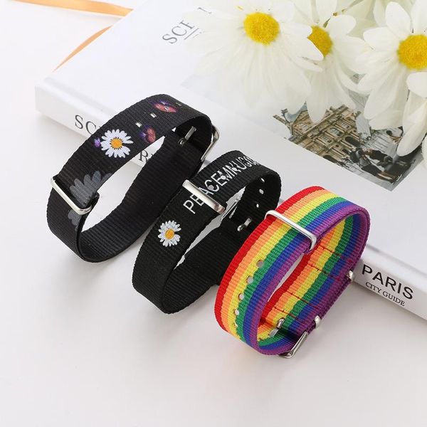 link, chain famshin 2pcs daisy strap bracelets for girls boys rainbow wristband women's bracelet cotton linen adjustable couple jewelry, Black
link, chain famshin 2pcs daisy strap bracelets for girls boys rainbow wristband women's bracelet cotton linen adjustable couple jewelry, Black
