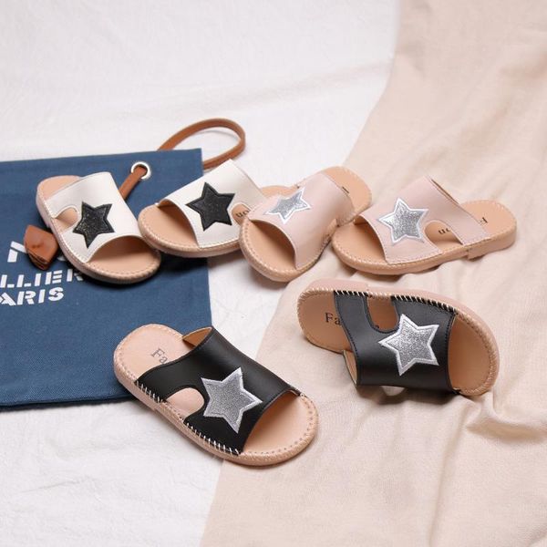 slipper open toe kids slippers cute children leather girls shoes princess sequins star summer beach boys flip flogs, Black;grey
slipper open toe kids slippers cute children leather girls shoes princess sequins star summer beach boys flip flogs, Black;grey