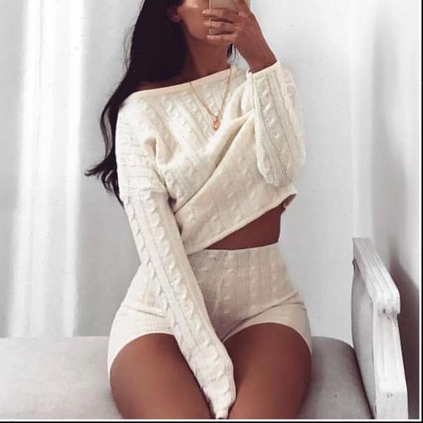 meihuida autumn winter 2pcs women casual o neck long sleeve cable loose warm knitted crop shorts suit tracksuit set, Gray
meihuida autumn winter 2pcs women casual o neck long sleeve cable loose warm knitted crop shorts suit tracksuit set, Gray