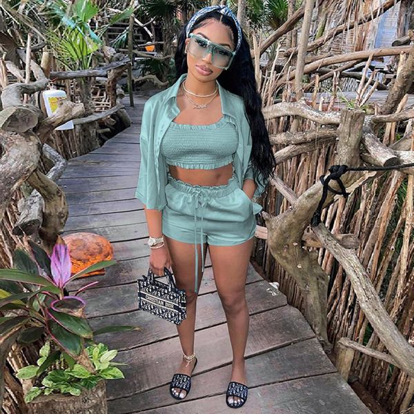 women's tracksuits women three piece set fashion casual solid satin tube shirt pants suit, Gray
women's tracksuits women three piece set fashion casual solid satin tube shirt pants suit, Gray