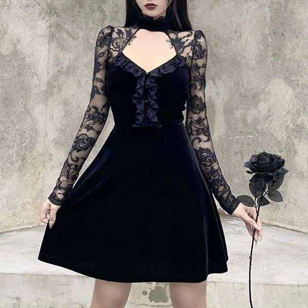 casual dresses spring/autumn french renaissance courtly style gothic dark angel lolita sweet girl dress lace stitching maid vintage, Black;gray
casual dresses spring/autumn french renaissance courtly style gothic dark angel lolita sweet girl dress lace stitching maid vintage, Black;gray