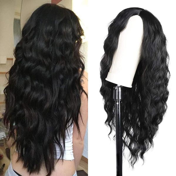 synthetic wigs long black wavy wig for women natural pastel curly 26inch middle part wave heat resistant
synthetic wigs long black wavy wig for women natural pastel curly 26inch middle part wave heat resistant