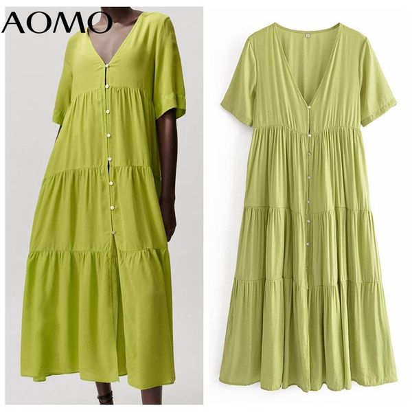 party dresses aomo 2021 summer women french style green pleated long dress puff short sleeve ladies 3w115a, White;black
party dresses aomo 2021 summer women french style green pleated long dress puff short sleeve ladies 3w115a, White;black