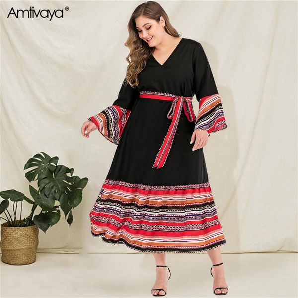casual dresses amtivaya women's midi dress black plus size v neck flare sleeve autumn 2021 fashion colored stripes patchwrok slim sash, Black;gray
casual dresses amtivaya women's midi dress black plus size v neck flare sleeve autumn 2021 fashion colored stripes patchwrok slim sash, Black;gray