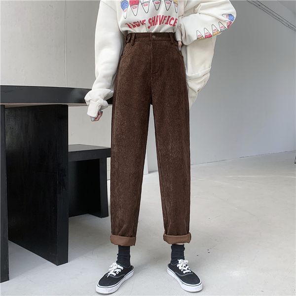 casual female carrot 2021 fall/winter plus velvet size high waist drop pants straight leg xws5, Black;white
casual female carrot 2021 fall/winter plus velvet size high waist drop pants straight leg xws5, Black;white