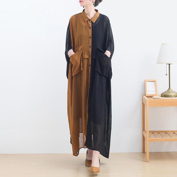 casual dresses summer oversized plus size long shirt maxi dress women patchwork robe see through short sleeve loose satin abaya, Black;gray
casual dresses summer oversized plus size long shirt maxi dress women patchwork robe see through short sleeve loose satin abaya, Black;gray