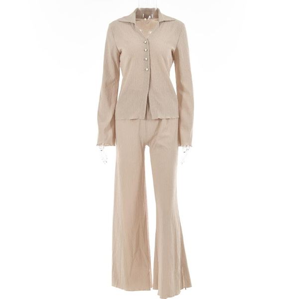 women's two piece pants 2021 long-sleeved trousers fashion suit solid color loose european and american women clothing, White
women's two piece pants 2021 long-sleeved trousers fashion suit solid color loose european and american women clothing, White
