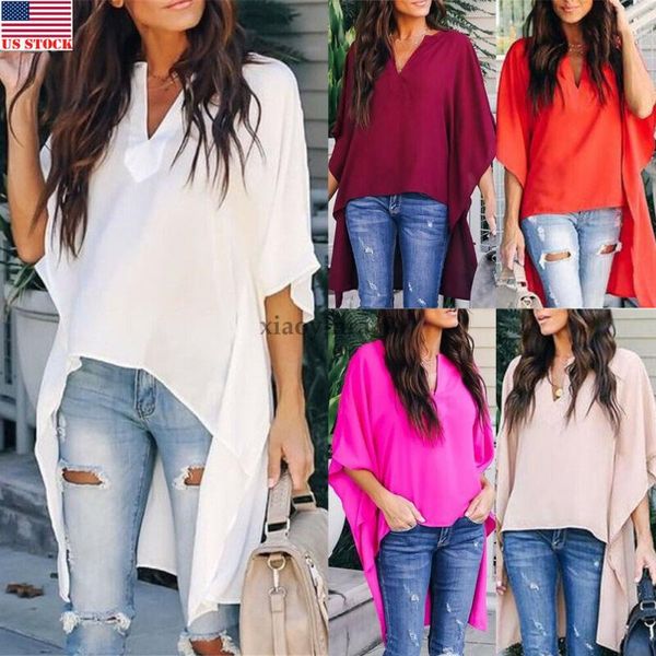 2021 autumn womens shirts seven sleeve v-neck solid irregular shirts loose 2021 blouse womens shirt plus size shein, White
2021 autumn womens shirts seven sleeve v-neck solid irregular shirts loose 2021 blouse womens shirt plus size shein, White