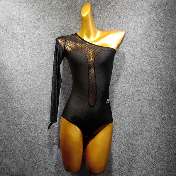 latin dance black leotard autumn long sleeve jumpsuit slant shoulder performance wear competition outfit dance dress, Black;red
latin dance black leotard autumn long sleeve jumpsuit slant shoulder performance wear competition outfit dance dress, Black;red