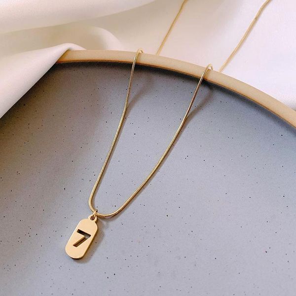 pendant necklaces korean simple number 7 necklace for women snake chain geometric brand clavicle fashion trend jewelry 2021, Silver
pendant necklaces korean simple number 7 necklace for women snake chain geometric brand clavicle fashion trend jewelry 2021, Silver