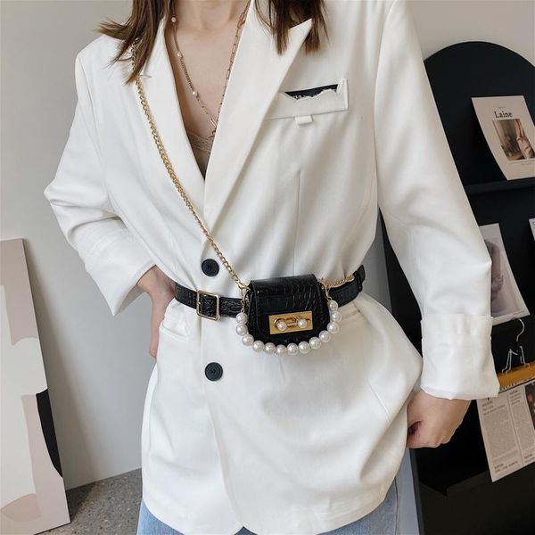 waist bags women fashion pack pu fanny simple women's gift belt bag pearl chains for ladies mini female purse black
waist bags women fashion pack pu fanny simple women's gift belt bag pearl chains for ladies mini female purse black