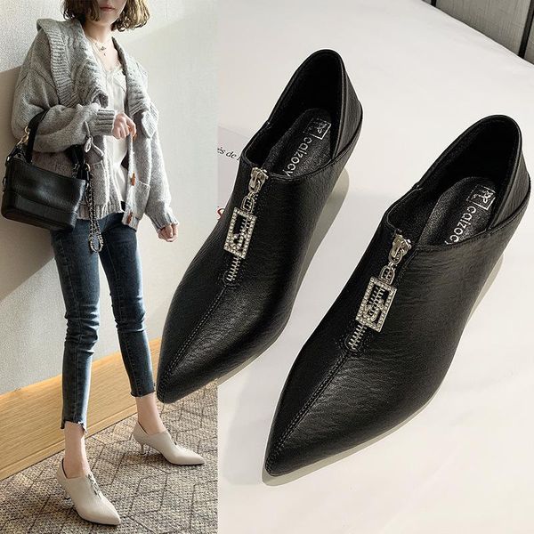 dress shoes women's pointed toe korean version of high heels women 2021 stiletto handmade shallow mouth, Black
dress shoes women's pointed toe korean version of high heels women 2021 stiletto handmade shallow mouth, Black