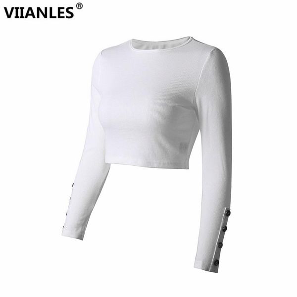 women's t-shirt cotton crop long sleeve button spring elegant women cropped white tshirt streetwear club outfit
women's t-shirt cotton crop long sleeve button spring elegant women cropped white tshirt streetwear club outfit