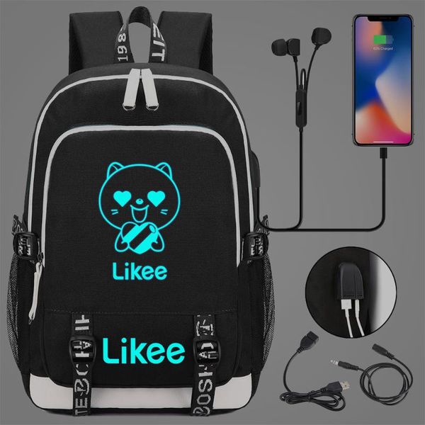 backpack fashion likee video app night lumious men women usb charging laptravel bag teenager student casual mochila
backpack fashion likee video app night lumious men women usb charging laptravel bag teenager student casual mochila