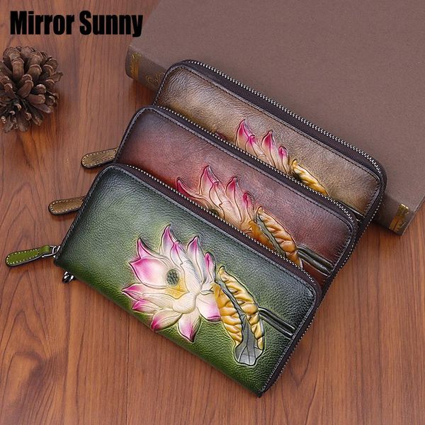 wallets first layer cowhide genuine leather women wallet retro color brushed flower multi-card ladies long zipper purse clutch bag, Red;black
wallets first layer cowhide genuine leather women wallet retro color brushed flower multi-card ladies long zipper purse clutch bag, Red;black