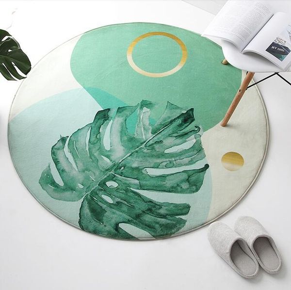 modern nordic green palm leaf round rug for living room floor carpet for coffee table chair mat bedroom rug decoration abstract 
modern nordic green palm leaf round rug for living room floor carpet for coffee table chair mat bedroom rug decoration abstract