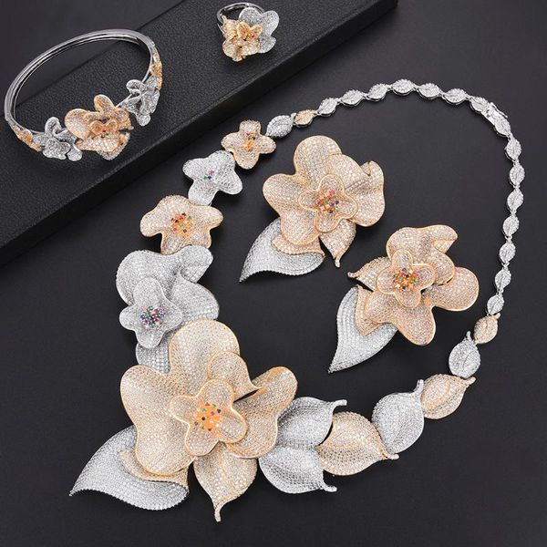 earrings & necklace missvikki luxury crystal big flowers bridal wedding enaggement bangle ring jewelry set charm of women, Silver
earrings & necklace missvikki luxury crystal big flowers bridal wedding enaggement bangle ring jewelry set charm of women, Silver
