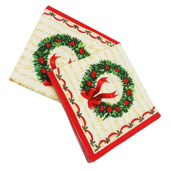 table napkin 100pcs christmas wreath printed napkins disposable tissue wood pulp dinner birthday party supplies xmas favors
table napkin 100pcs christmas wreath printed napkins disposable tissue wood pulp dinner birthday party supplies xmas favors