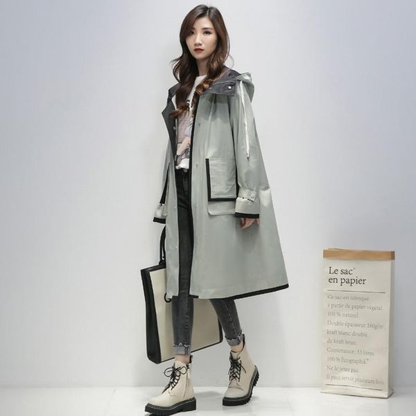 women's trench coats hooded coat women spring autumn long korean loose khaki plus size windbreaker casual sleeve outerwear female, Tan;black
women's trench coats hooded coat women spring autumn long korean loose khaki plus size windbreaker casual sleeve outerwear female, Tan;black