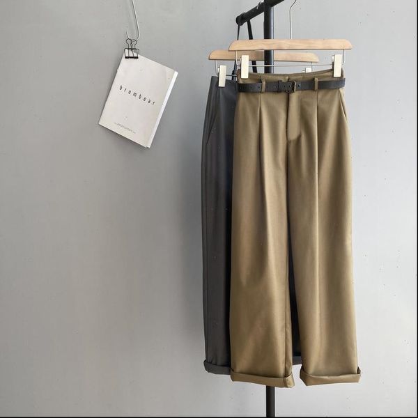 spring women suit pants high waist gray khaki wide leg soft ankle pants bottom drop shipping, Black;white
spring women suit pants high waist gray khaki wide leg soft ankle pants bottom drop shipping, Black;white