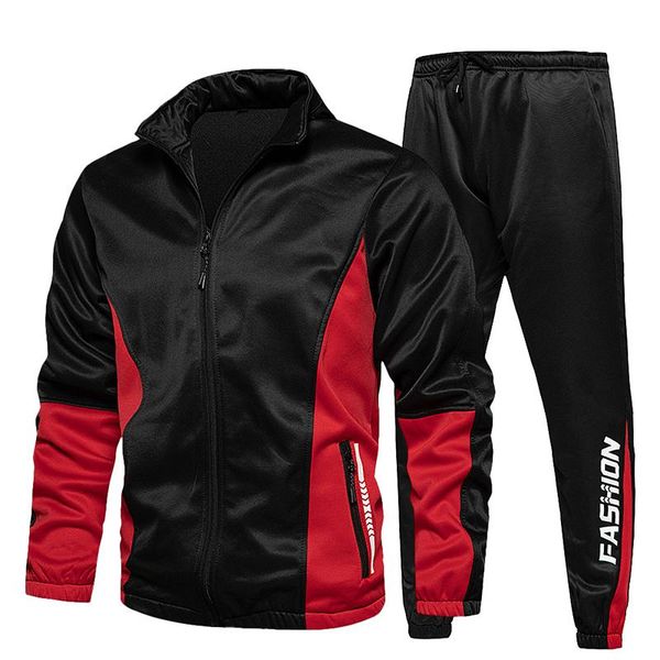 men's tracksuits 2021 autumn casual retro sports suit color matching sweatshirt stand-up collar pullover +sweatpants men long-sleeved, Gray
men's tracksuits 2021 autumn casual retro sports suit color matching sweatshirt stand-up collar pullover +sweatpants men long-sleeved, Gray