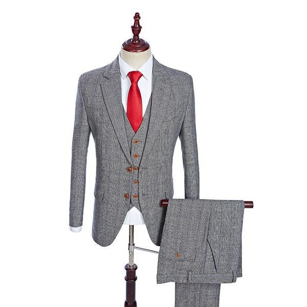 men's suits & blazers wool grey tweed men custom made mens 3 piece suit tailor slim fit for blazer(jacket+pants+vest), White;black
men's suits & blazers wool grey tweed men custom made mens 3 piece suit tailor slim fit for blazer(jacket+pants+vest), White;black
