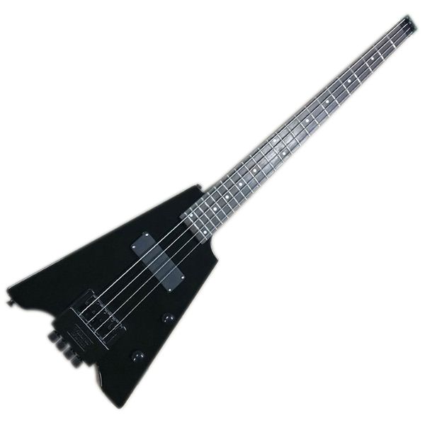 factory outlet-4 strings black headless electric bass guitar with rosewood fingerboard
factory outlet-4 strings black headless electric bass guitar with rosewood fingerboard