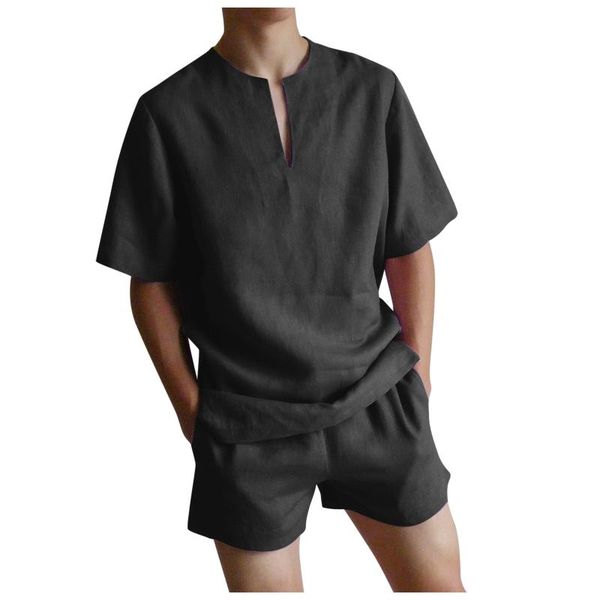 men's casual shirts cotton linen for men basic classic summer solid irregular collar large size shorts suit, White;black
men's casual shirts cotton linen for men basic classic summer solid irregular collar large size shorts suit, White;black