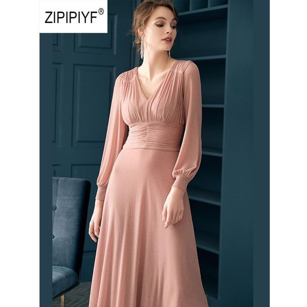 casual dresses original zipipiyf france shinny v-neck draped slim dress office ladies knit lantern sleeve vestidos ol 2021 robe ab379, Black;gray
casual dresses original zipipiyf france shinny v-neck draped slim dress office ladies knit lantern sleeve vestidos ol 2021 robe ab379, Black;gray