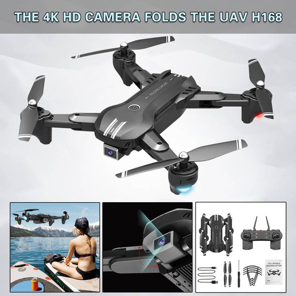 h168 rc drone 4k hd camera wide angle foldable drone 4ch wifi fpv foldable quadcopter height hold dron
h168 rc drone 4k hd camera wide angle foldable drone 4ch wifi fpv foldable quadcopter height hold dron